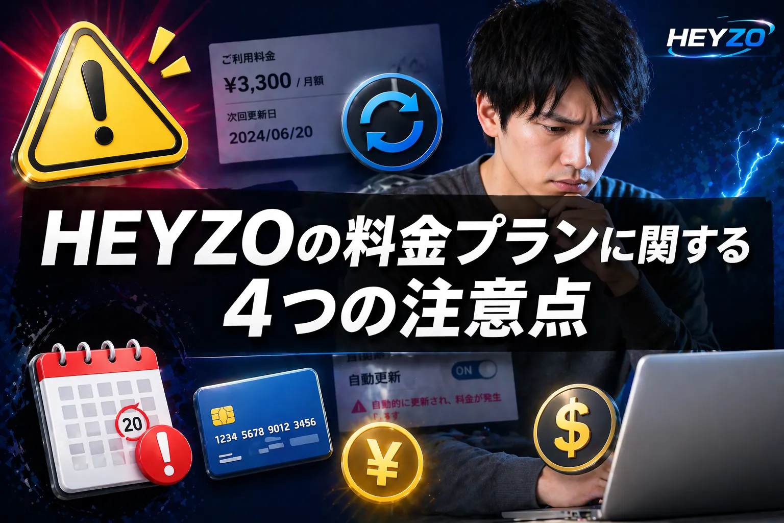 HEYZOの料金プランに関する4つの注意点