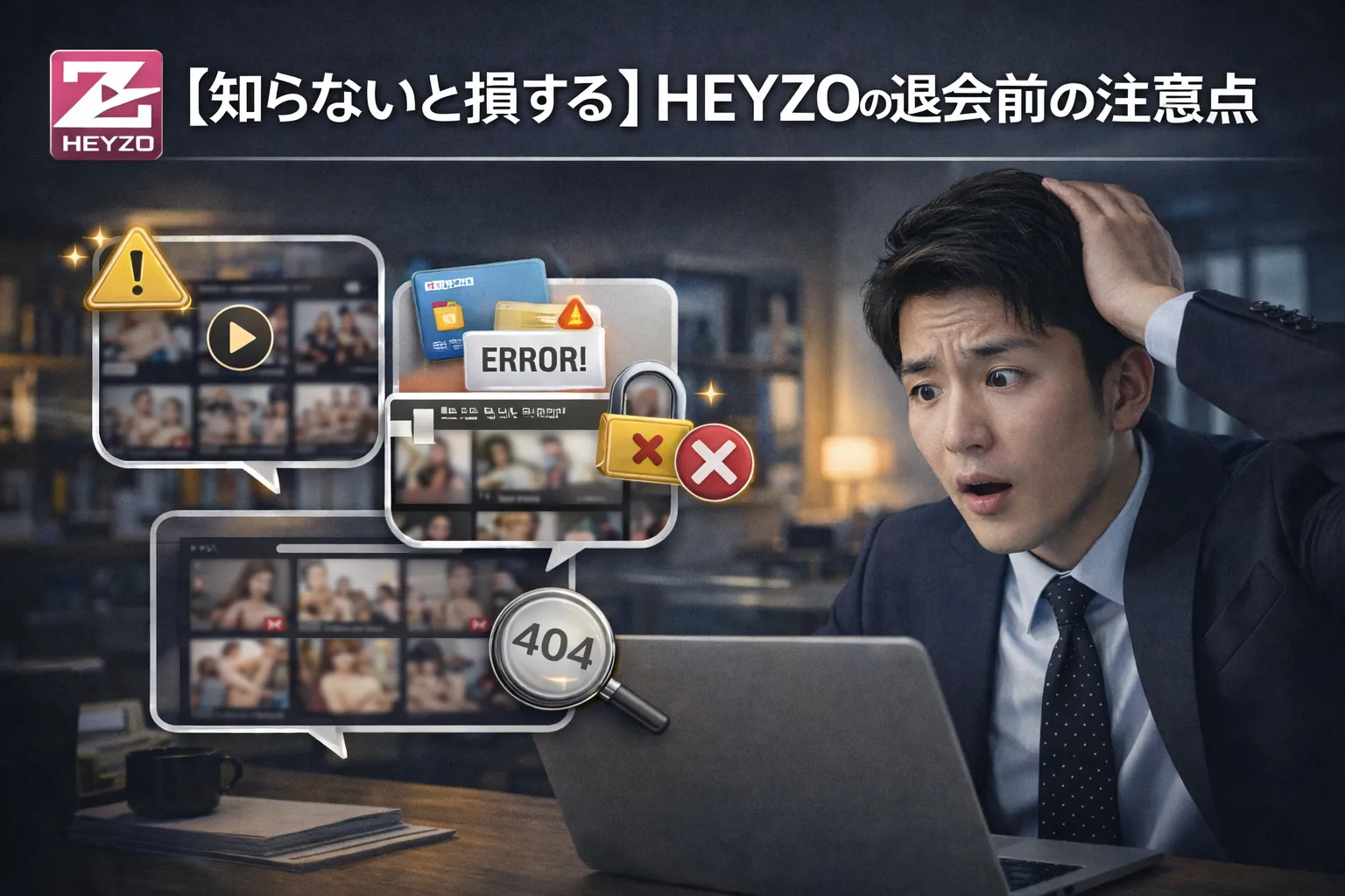 【知らないと損する】HEYZOの退会前の注意点
