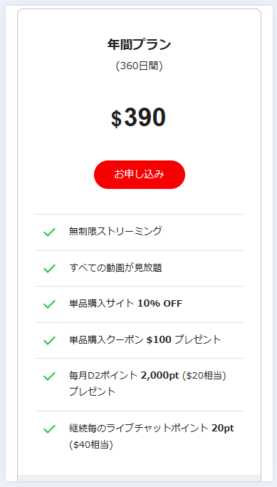 天然むすめの年間プラン
