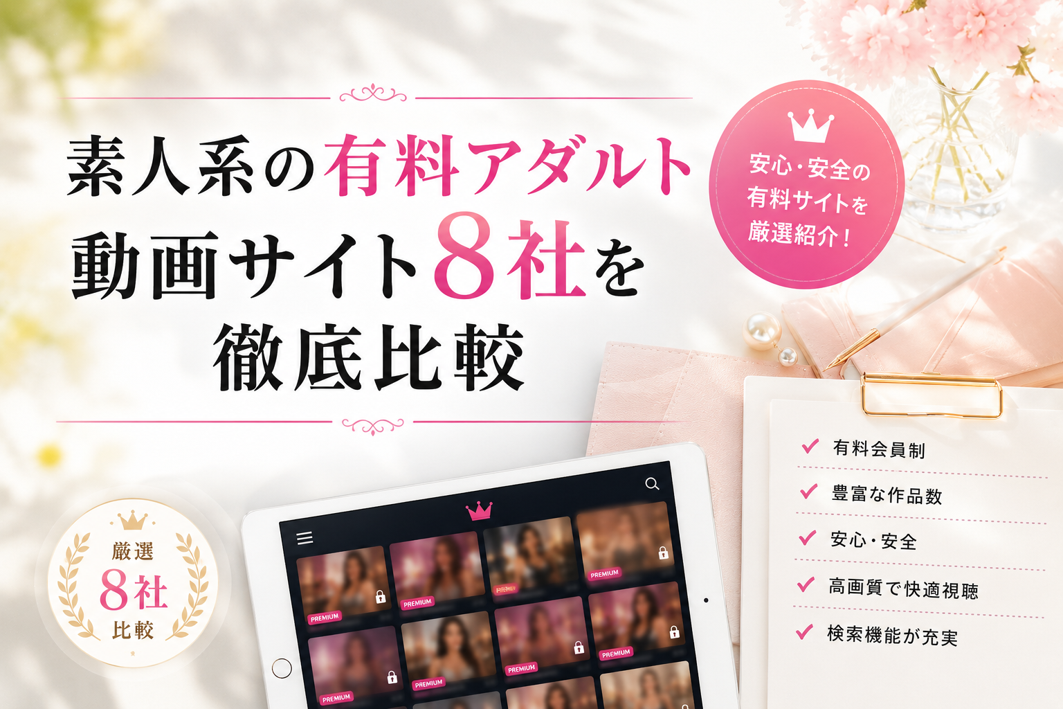 素人系の有料アダルト動画サイト8社を徹底比較