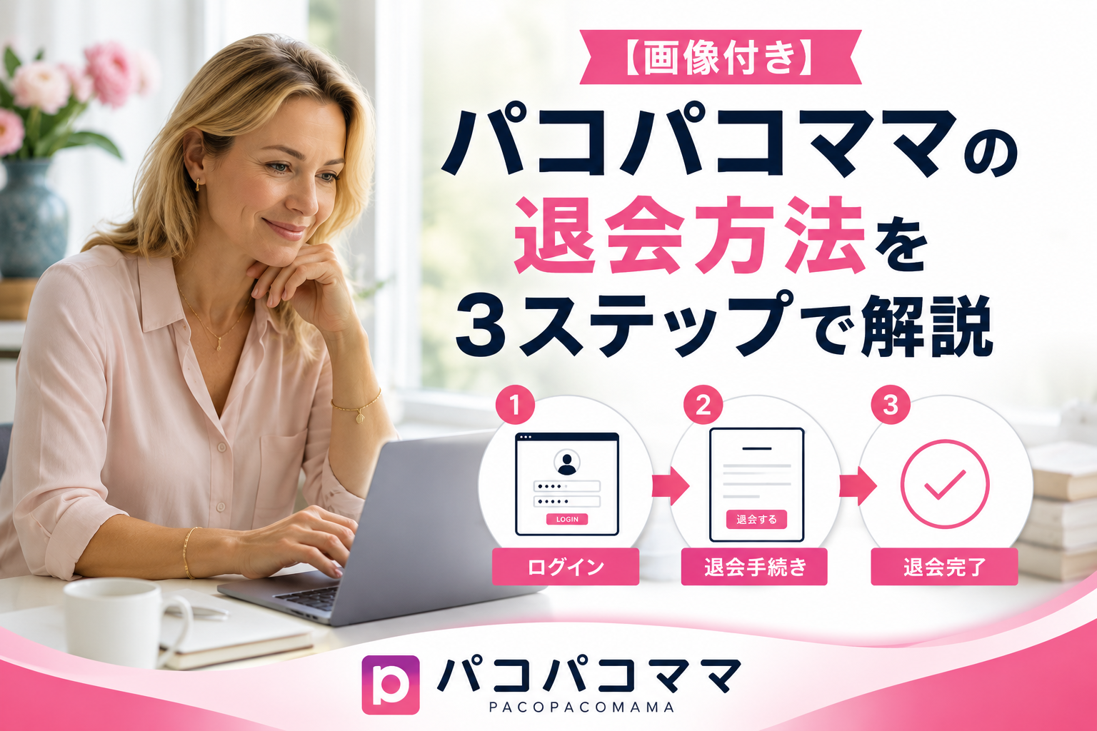 【画像付き】パコパコママの退会方法を3ステップで解説