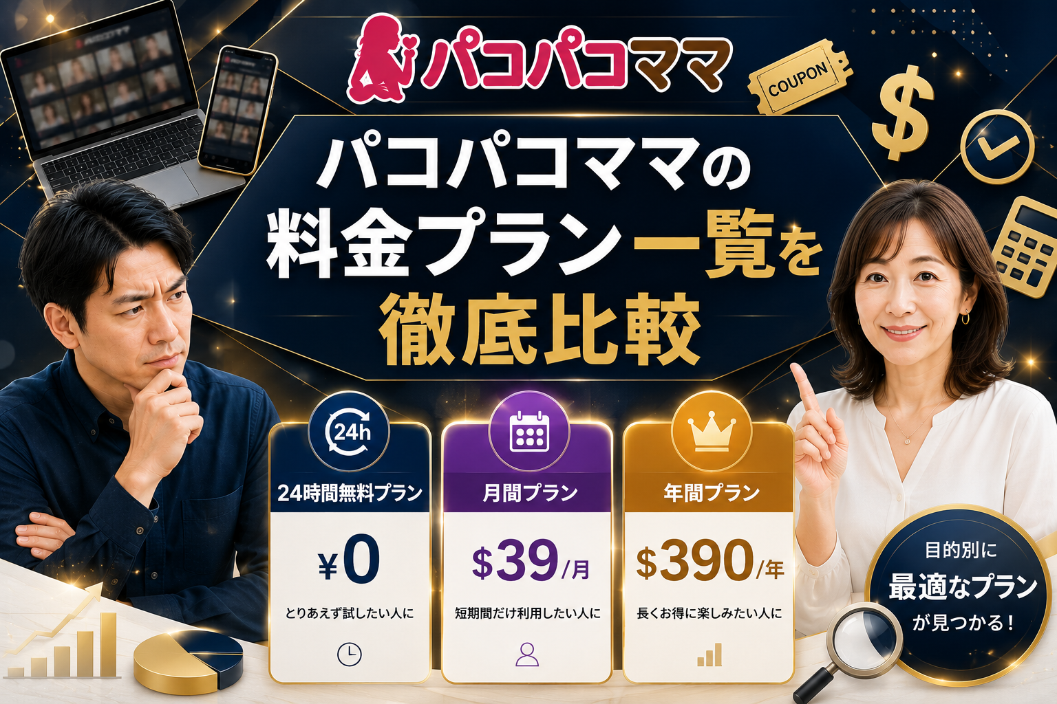 パコパコママの料金プラン一覧を徹底比較