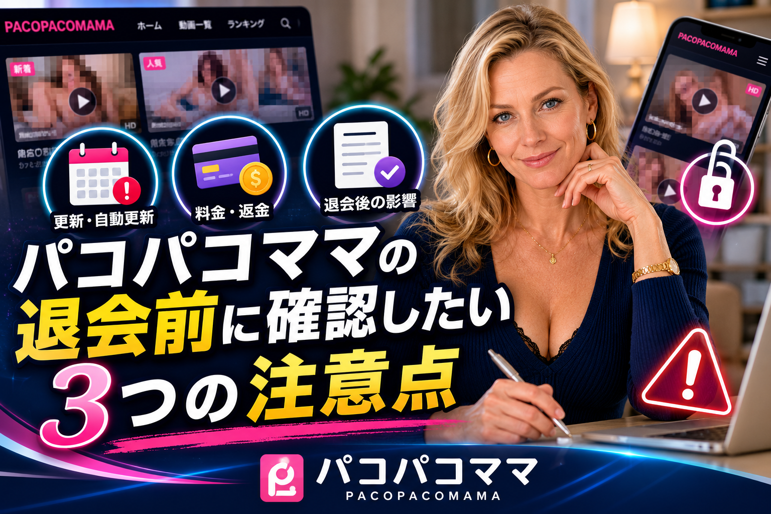 パコパコママの退会前に確認したい3つの注意点