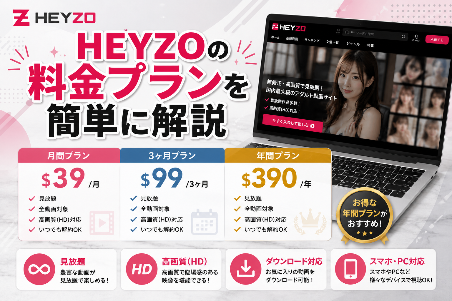 HEYZOの料金プランを簡単に解説
