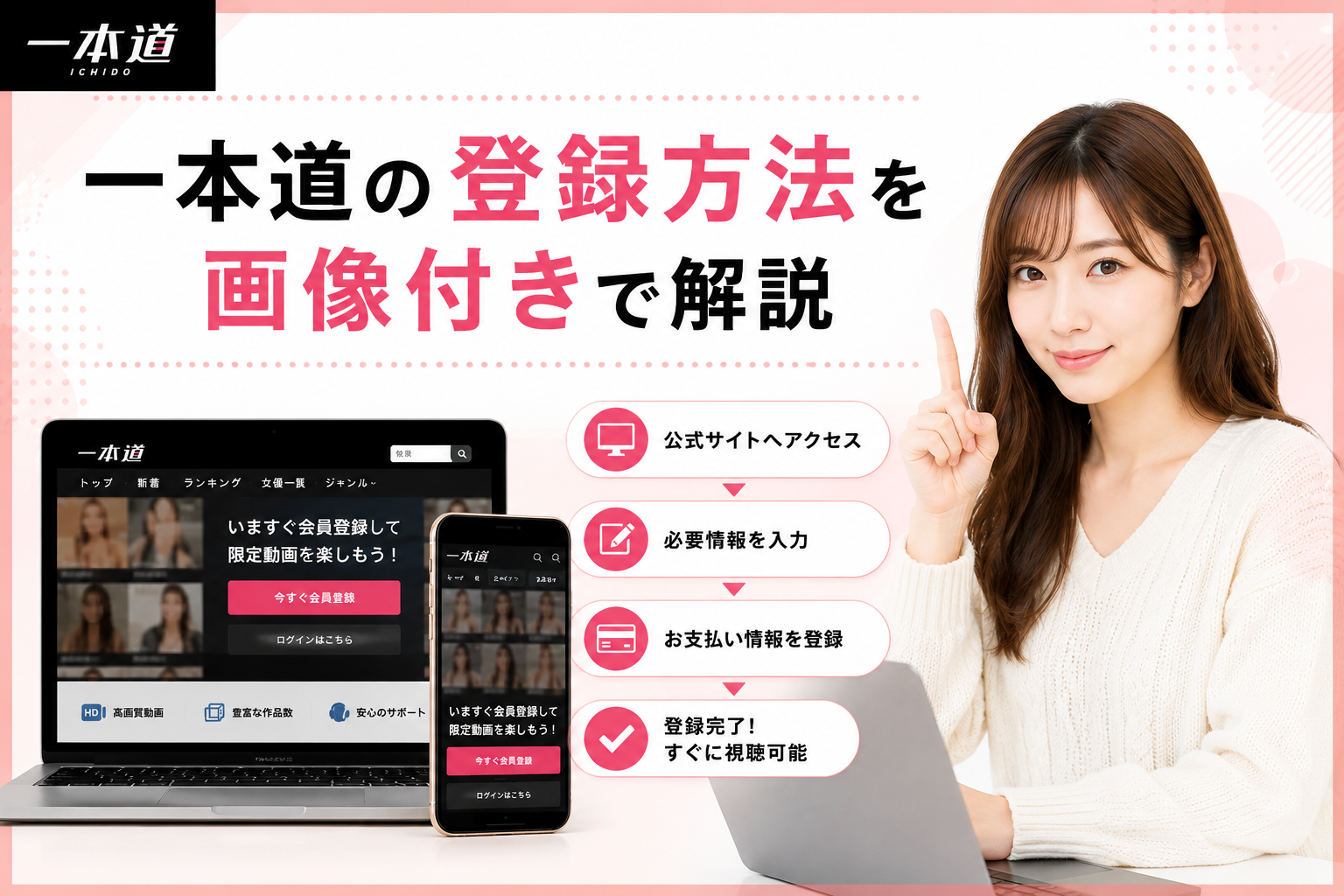 一本道の登録方法を画像付きで解説