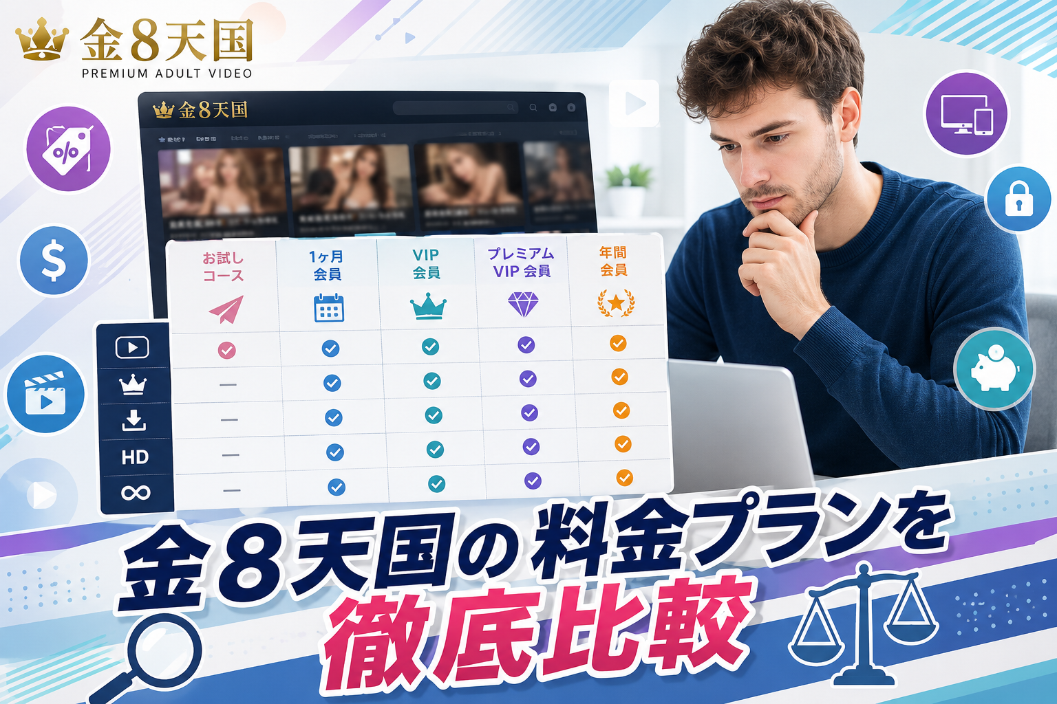 金8天国の料金プランを徹底比較