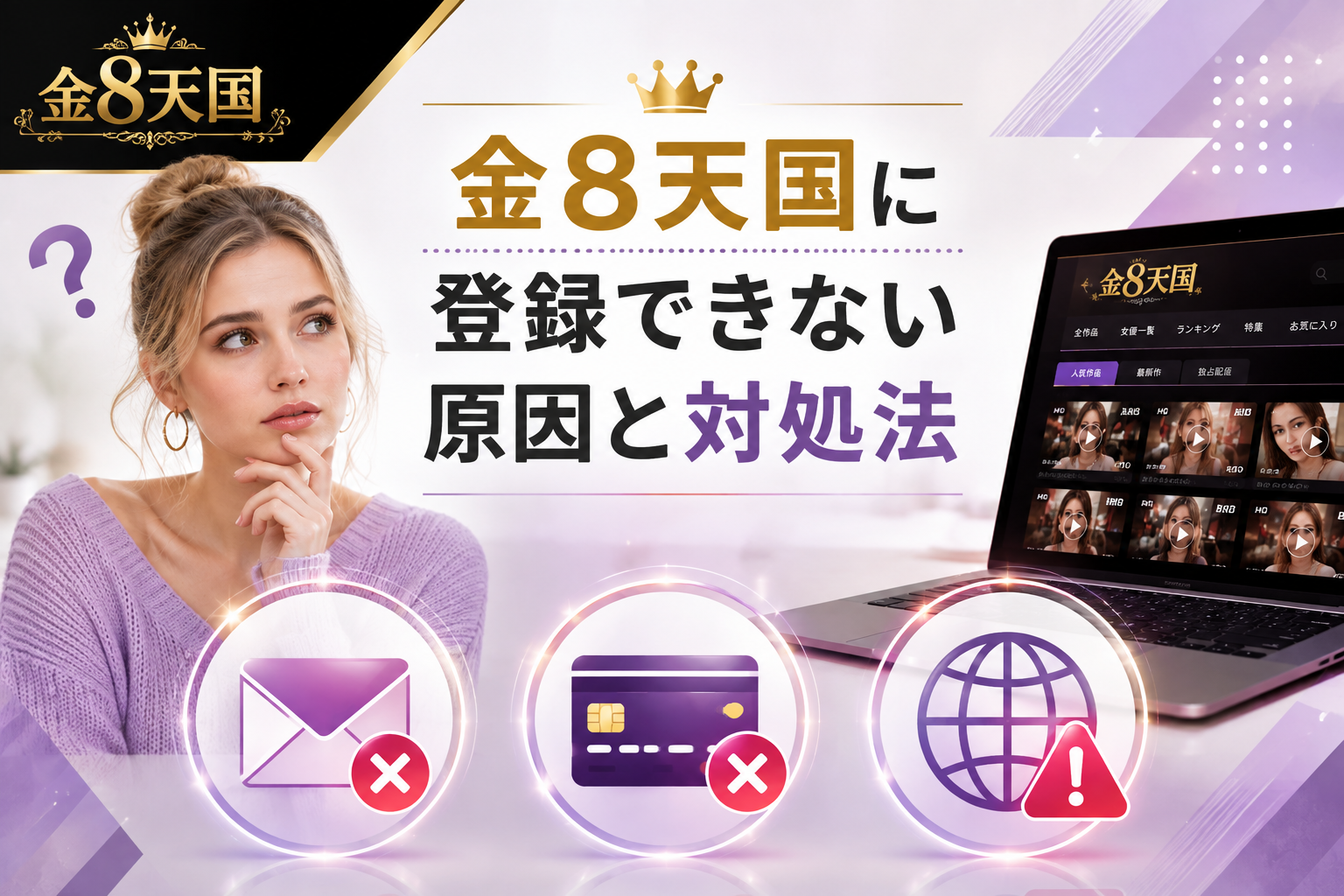 金8天国に登録できない原因と対処法
