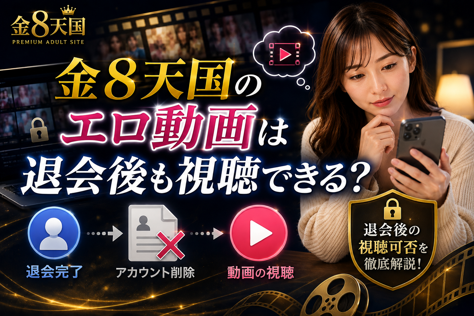 金8天国のエロ動画は退会後も視聴できる？