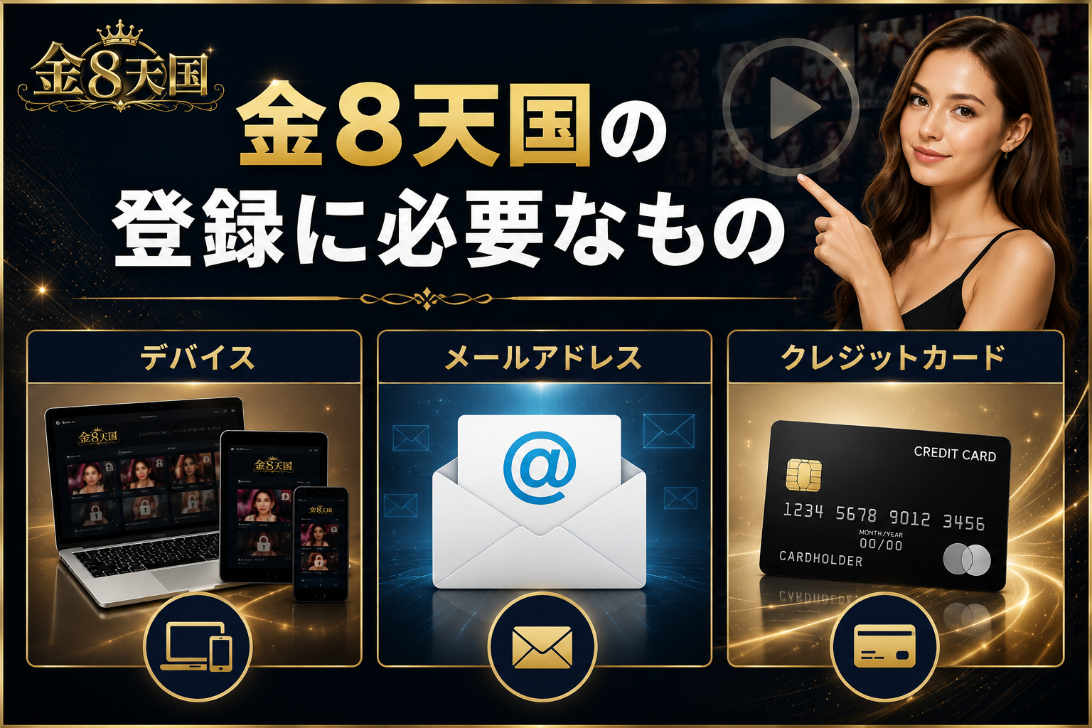 金8天国の登録に必要なもの